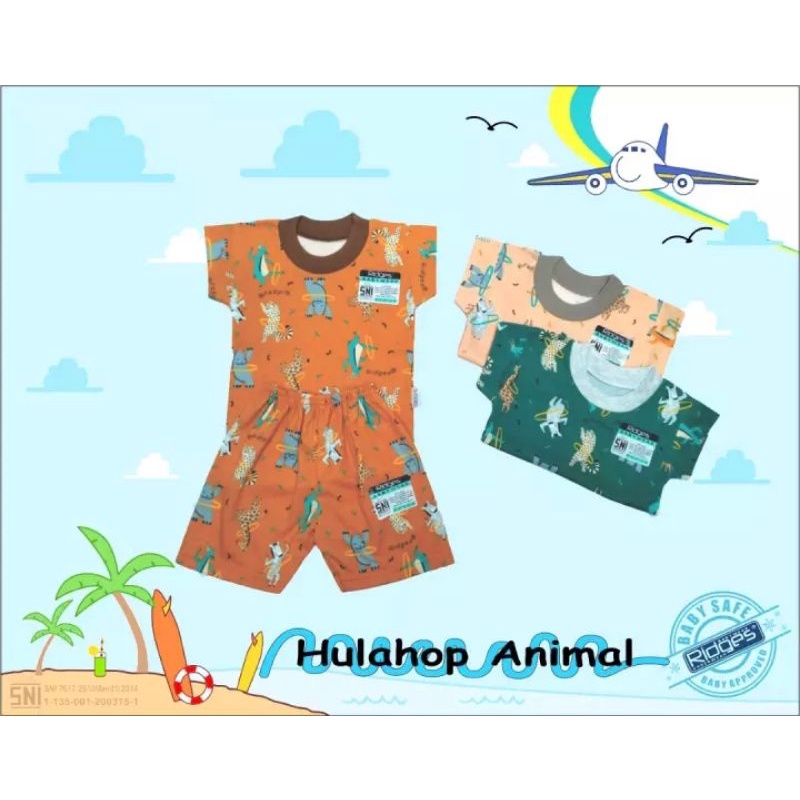 1 Stel Baju Bayi RIDGER SNI Motif - Baju Bayi Pendek Dan Celana Bayi Pendek