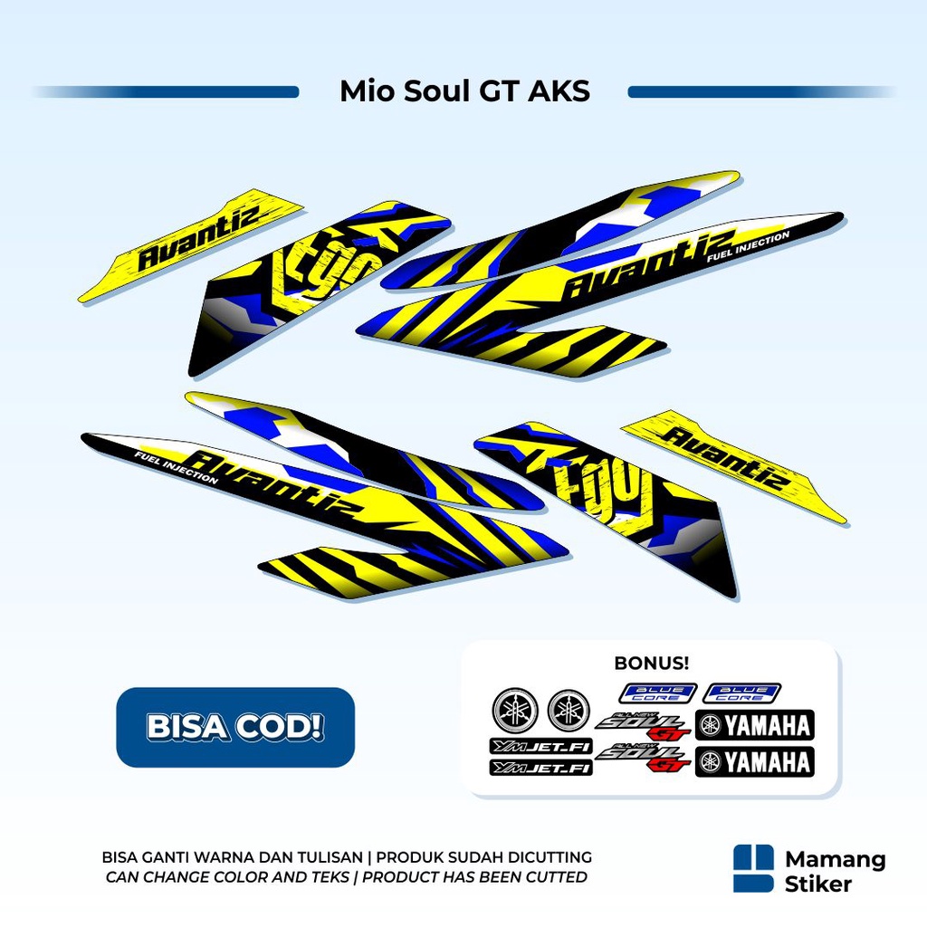 Striping Yamaha Mio Soul GT AKS 125 Variasi Original (3) 2015 2016 2017 2018 2019 2020 2021 LED Full