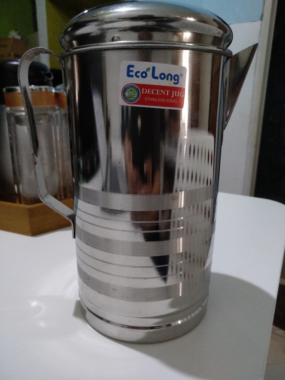Decent Water Jug - Teko Pitcher Stainless Eco Long Cookville 2 Liter