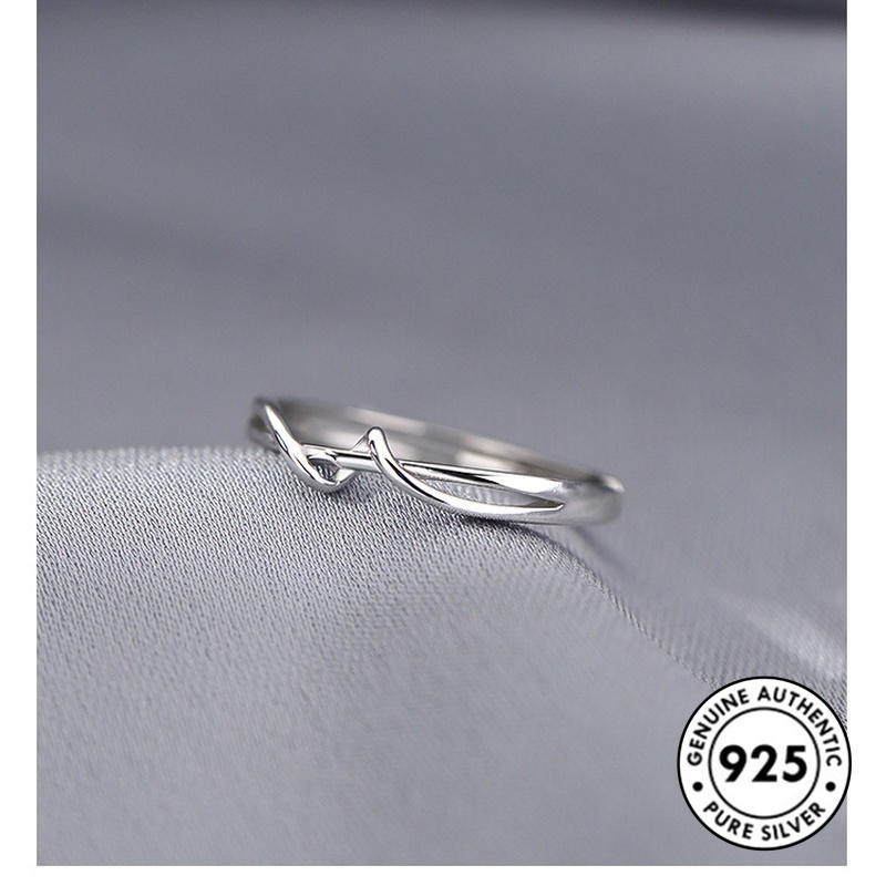 Cincin Model Twist Bahan 925 Sterling Silver