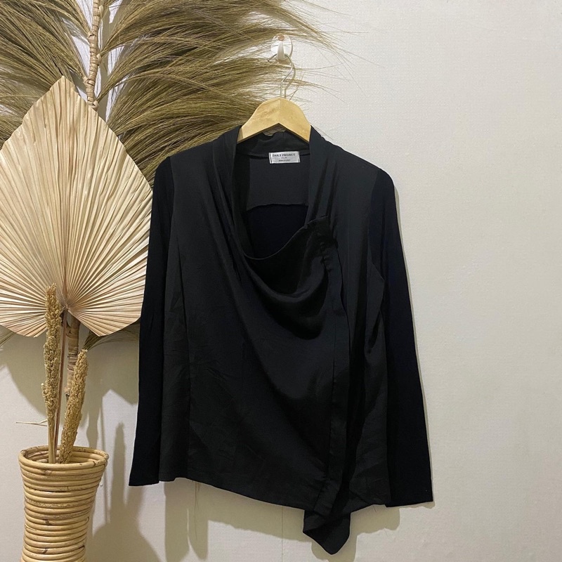 Thrift Kemeja Blouse Atasan Wanita Motif Polos Vintage - Batch 37 (B2-153 s/d B2-192)-B2-164