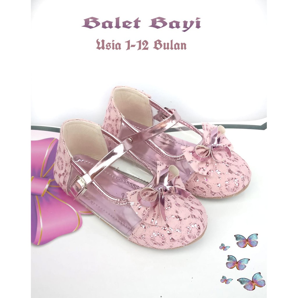 Sepatu Bayi Baby Shoes Flatshoes Sepatu Bayi Balet Mika Lucu 1-11 Bln Sepatu Bayi Cantik Murah