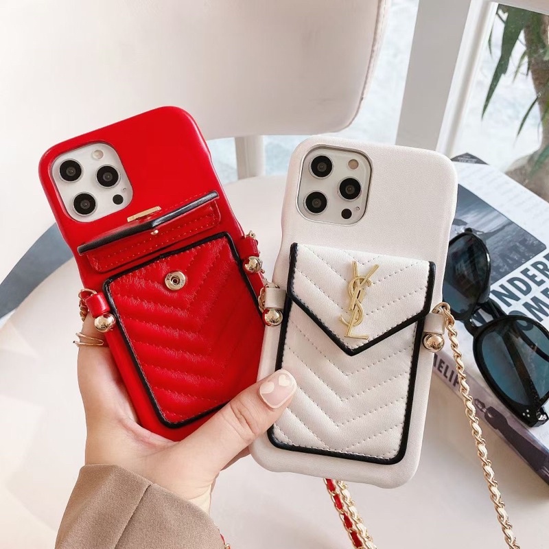 YSSL LEATHER CASE With Chain Rantai Lanyard Iphone 13 Pro Max X Xs Xr XsMAX 11 11Pro 11ProMax 12 12Mini 12Pro 12ProMax 13Pro 13 Promax 13Promax mini