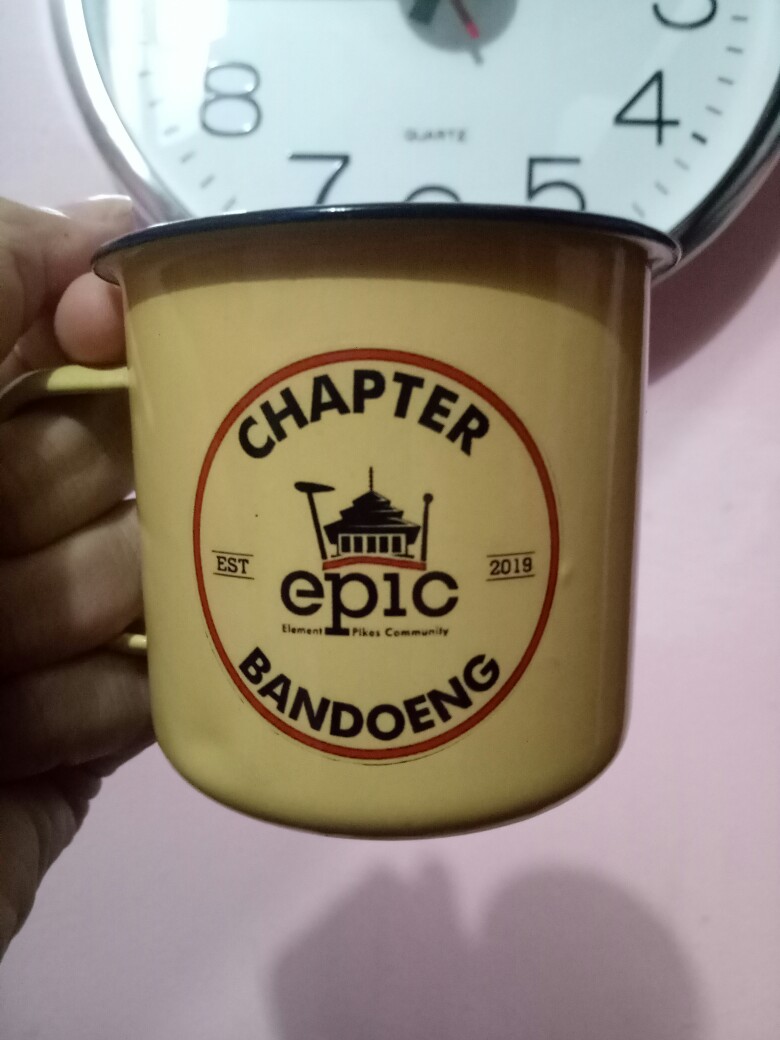 Cangkir Enamel Jadul Decal 6,8cm (gambar Bisa Custom)