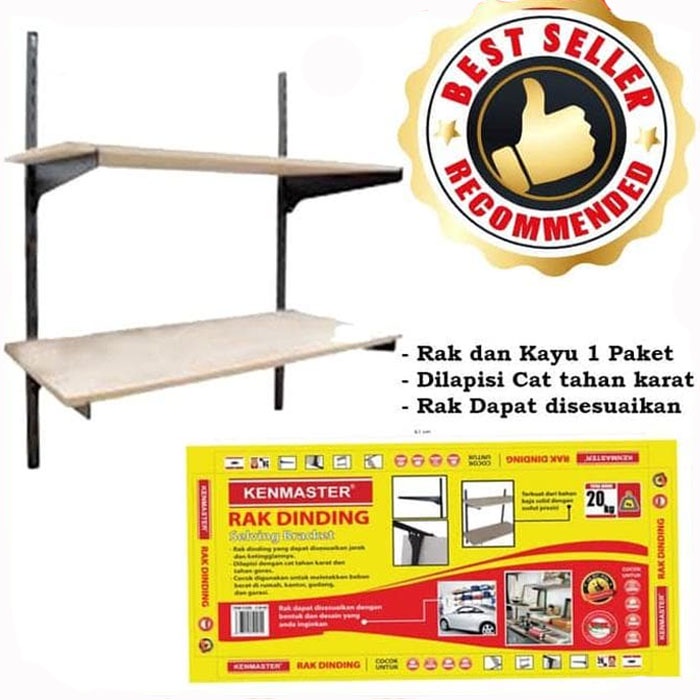 Rak Dinding 2 Susun Besi Selving Bracket / Kenmaster Rak Dinding