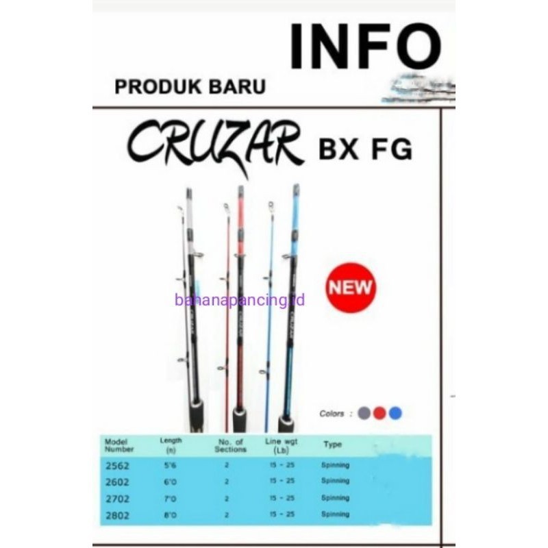 JORAN PANCING SAMBUNG 2 SHIMANO CRUZAR BX FG 2562, 2602, 2702 & 2802