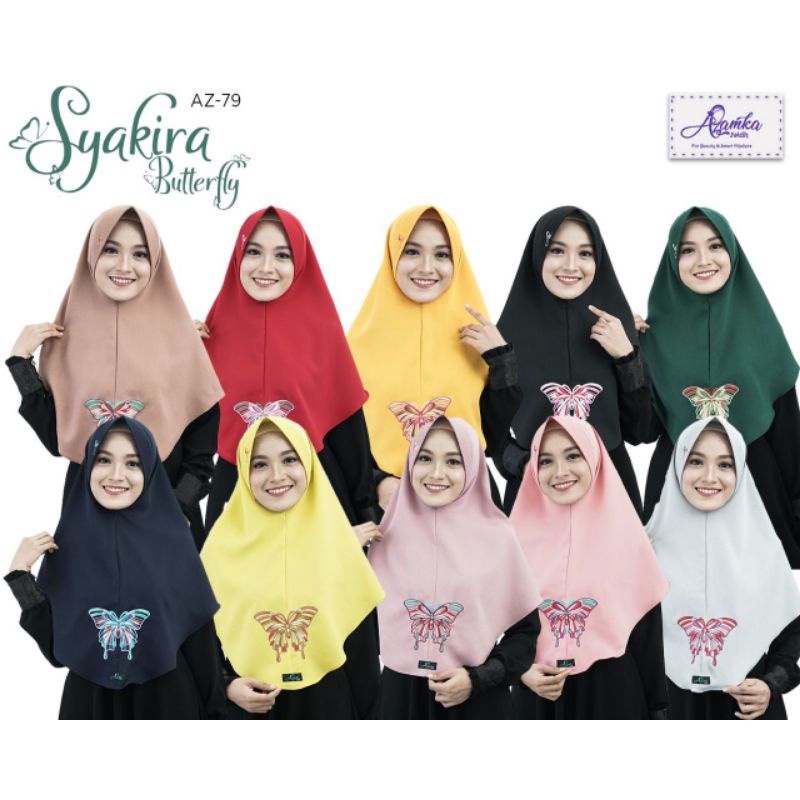 Syakira Butterfly by Azamka || Hijab Instant || Hijab Motif ||