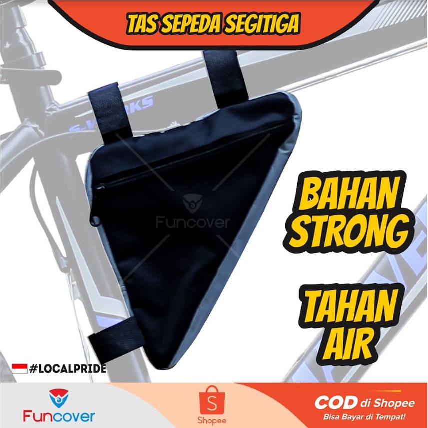 Tas Sepeda Segitiga Bicycle Triangle Frame Bag Pouch Universal MTB