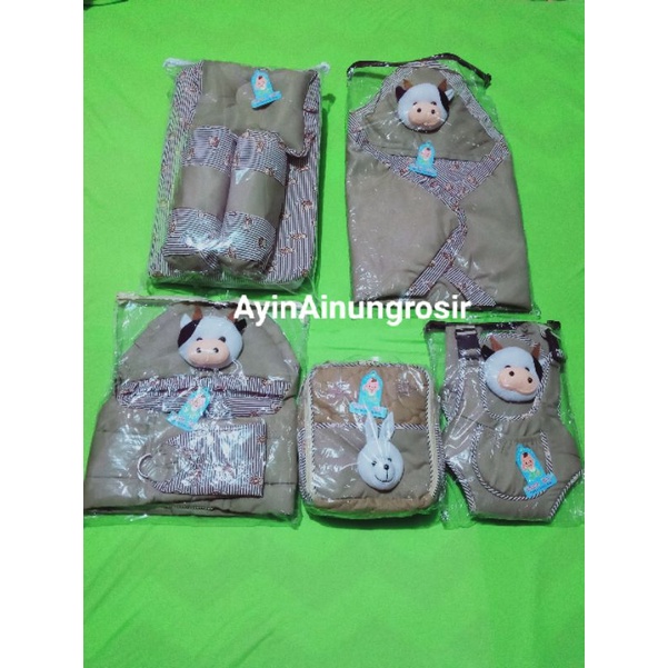 TERMURAH !!! SATU SET PERLENGKAPAN BAYI (PAKET HEMAT 5 in 1) BONUS 1 SET SARUNG TANGAN KAKI BAYI-3
