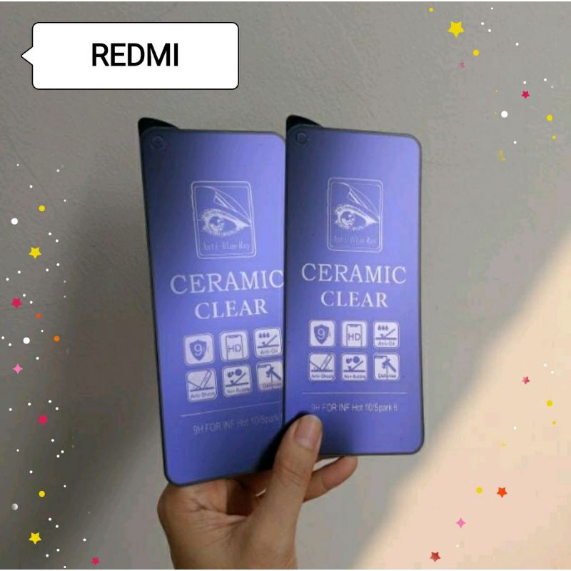 TEMPERED CRAMIC BLUE (Anti pecah) &amp; (Anti Radiasi) REDMI 8/8A/8A pro