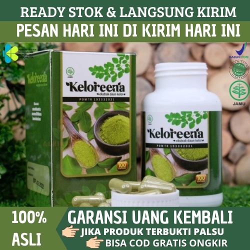 Keloreena Orignal 100%, Keloreena Kapsul Daun Kelor Berkualitas Asli, Atasi Berbagai Penyakit, Kelor