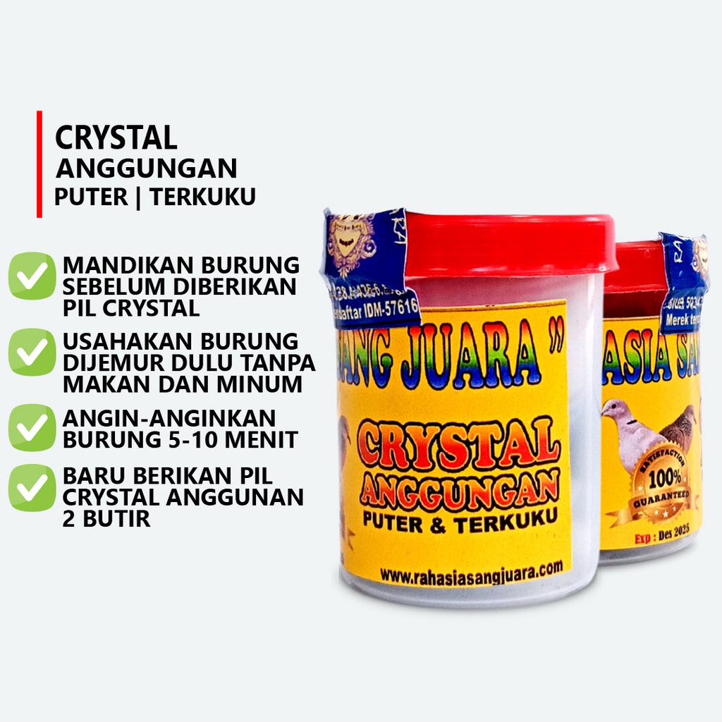 VITAMIN BURUNG ANGGUNGAN TEKUKUR DAN PUTER