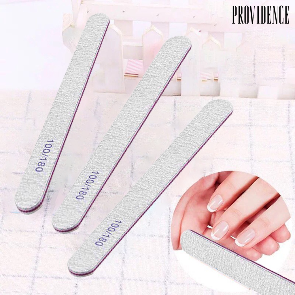 Providence 5Pcs Nail File Rhombic Sturdy Double-sided Nail Art Manicure Buffer for Women