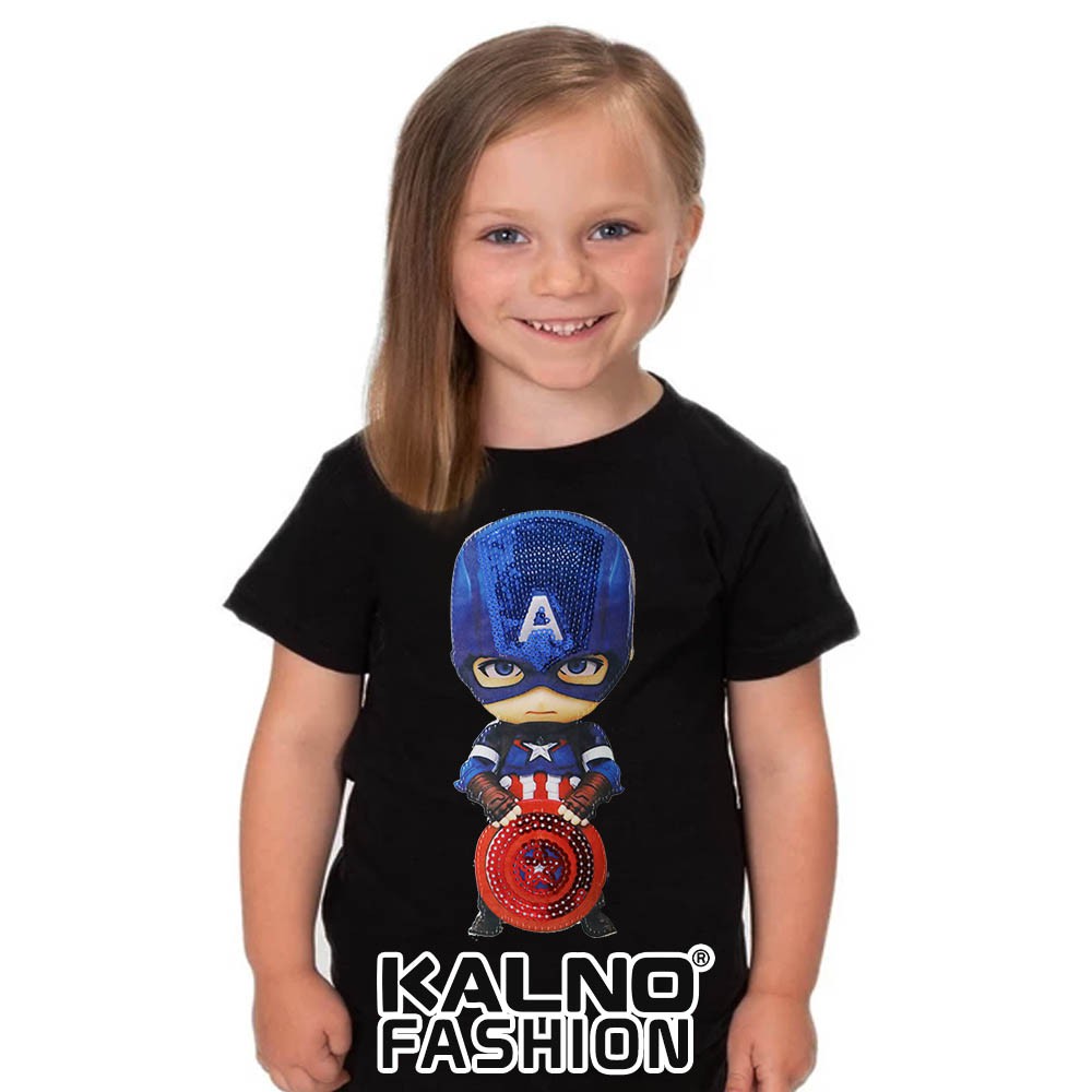 kaos baju anak CAPTEN random umur 1 - 7 tahun, baju anak super hero, baju anak karakter