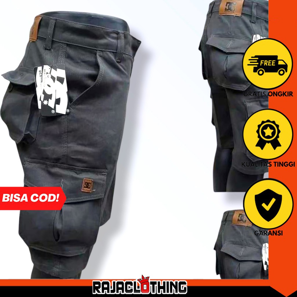 RCL - Celana Pendek Pria Cargo Jumbo - Celana Kargo Pria - Celana Pdl Pendek Size 33-44