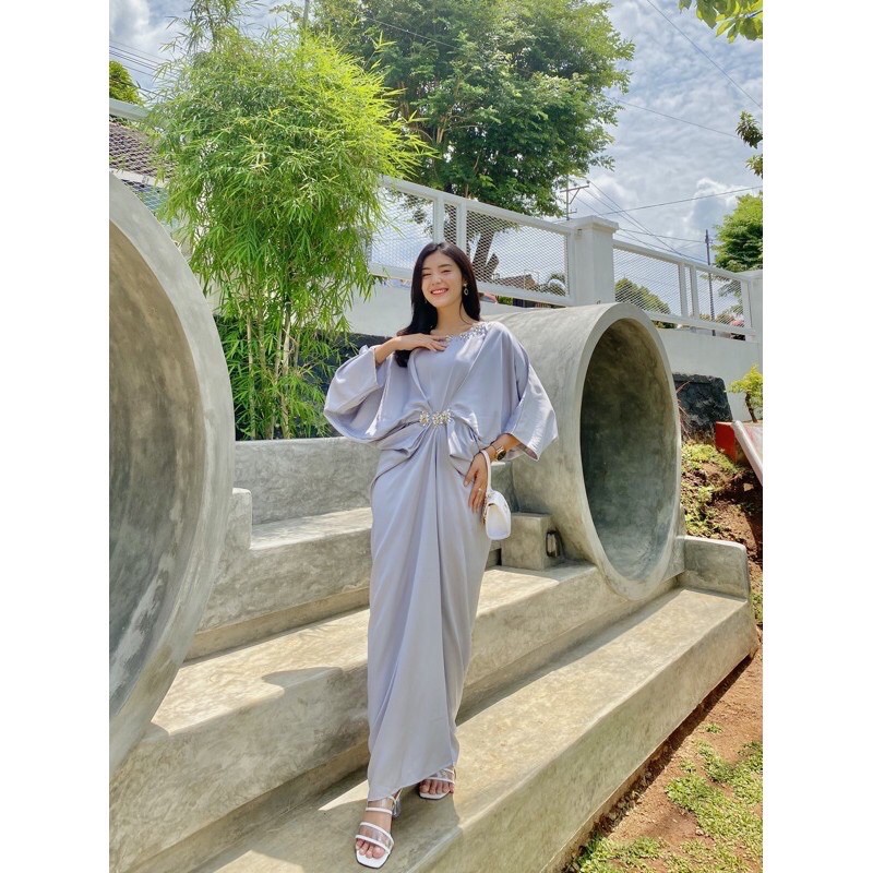 Chewid kaftan naira kaftan satin import dress mewah