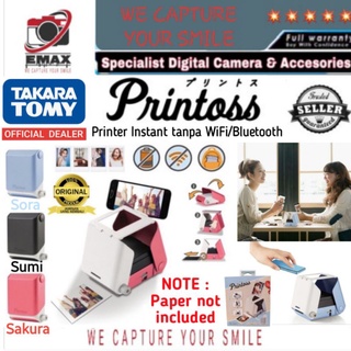 Takara Tomy Printoss Photo Instant Printer Mini Portable Cetak Photo Instax Paper Polaroid for Smartphone Printos Printer Instan Foto