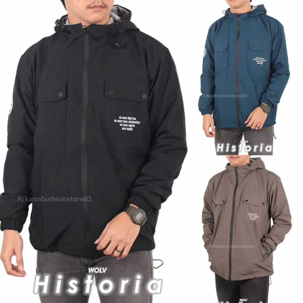 TERMURAH !! JAKET HOODIE OUTDOR ANTI AIR PRIA PREMIUM WATERPROOF ORIGINAL DISTRO HISTORIA WINDPROOF