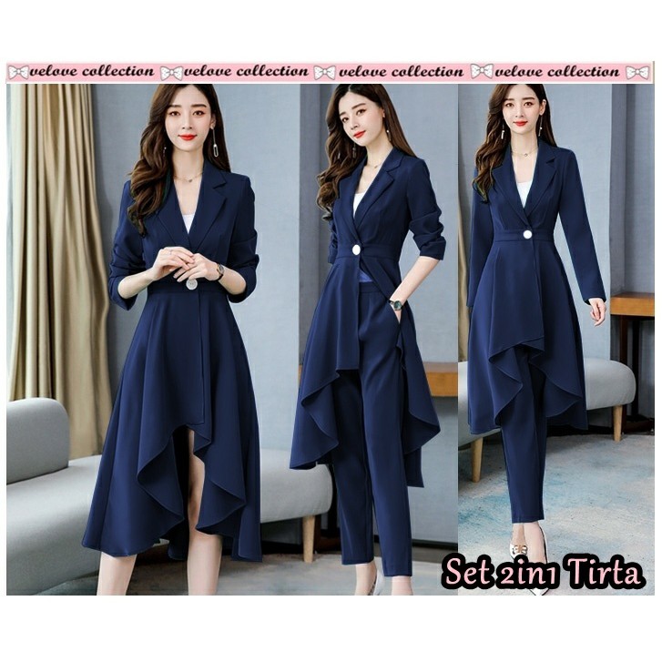 Set Tirta matt wafer blazer