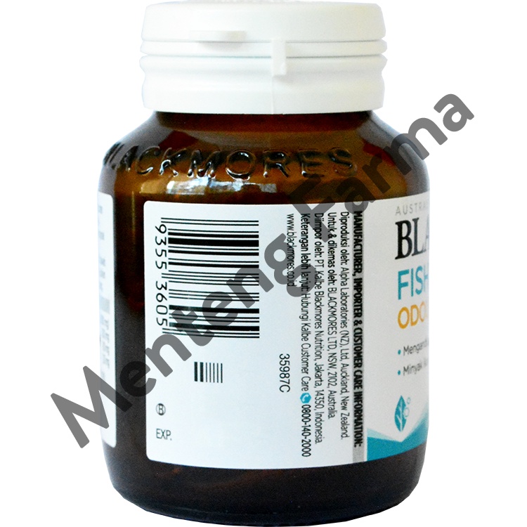 Blackmores Odourless Fish Oil 1000 mg - Isi 30 Kapsul Lunak