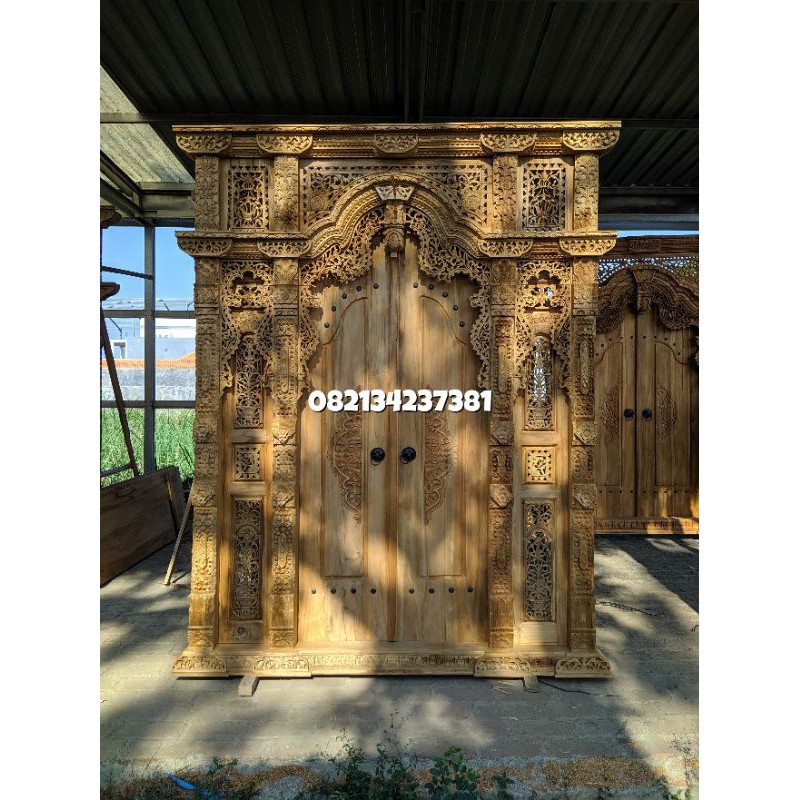 Pintu Gebyok Gapura | Kusen Pintu Ukir | Gapura Gebyok Jawa | Gebyok Lawasan Gebyok Kudus 2 Meter