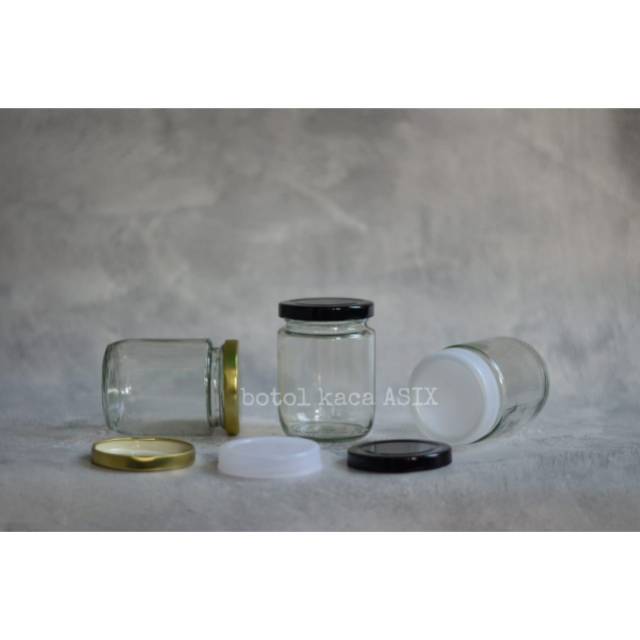 JAR KACA 250 ml // TOPLES KACA (Minimal 4 Jar)