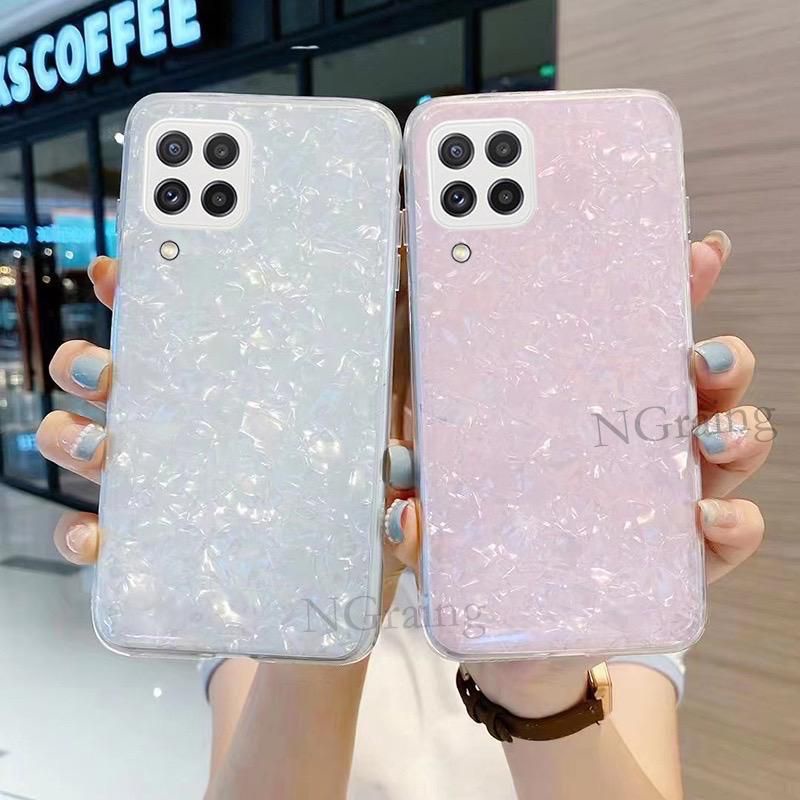 Samsung Galaxy A12 M12 Case Bahan Tpu Motif Kerang Berkilau