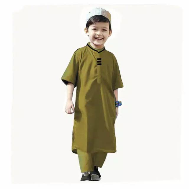 Baju Koko Anak Laki laki Muslim Setelan Cowok Turki Lakilaki Set Stelan List 1 - 13 tahun