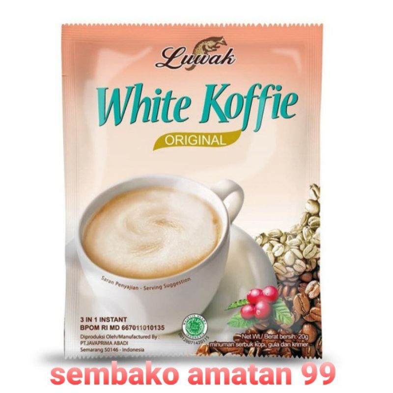 Luwak White Koffie Original 1 Renceng 10x20Gram