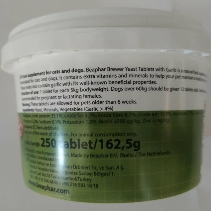 beaphar brewer yeast tablets vitamin bulu untuk anjing dan kucing