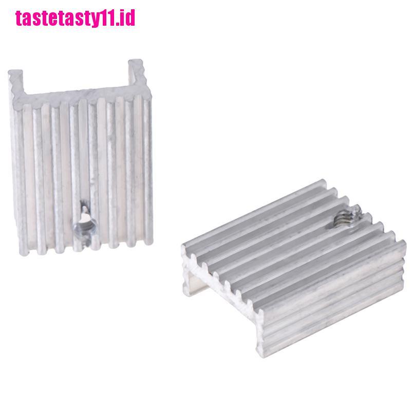 10 Pcs Transistor Radiator Heat Sink Bahan Aluminum Untuk TO220 Triode