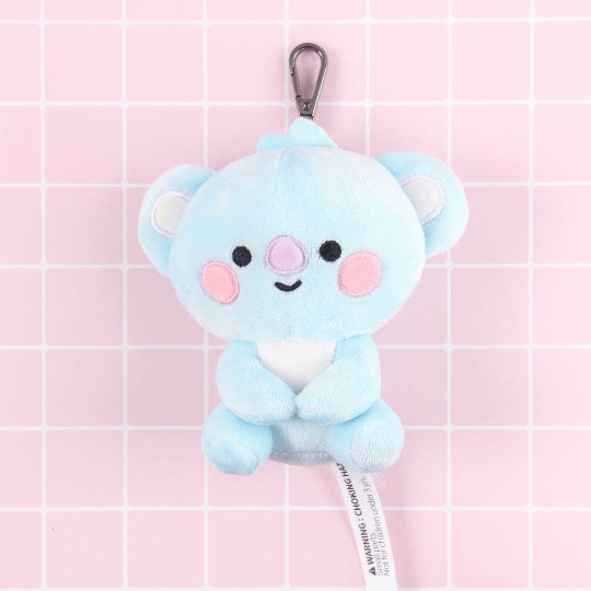 Ready Stock KPOP BTS BT21 Baby 12cm Seated Doll TATA COOKY CHIMMY KOYA SHOOKY MANG RJ Baby Plush Keychain-5
