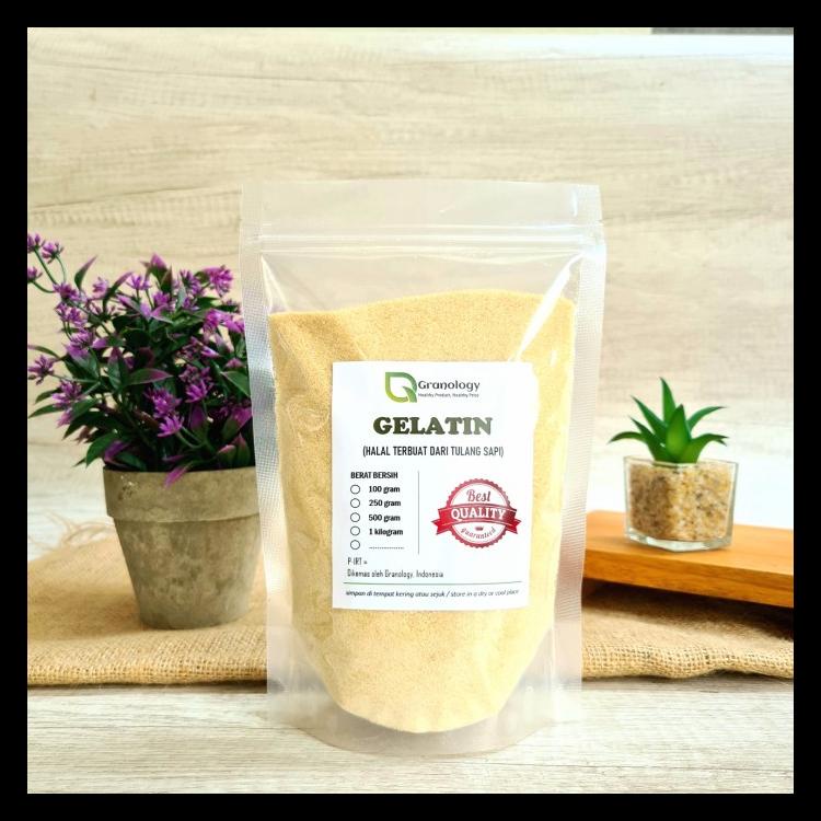 

Gelatin Bubuk Halal Premium Import (500 Gram) By Granology