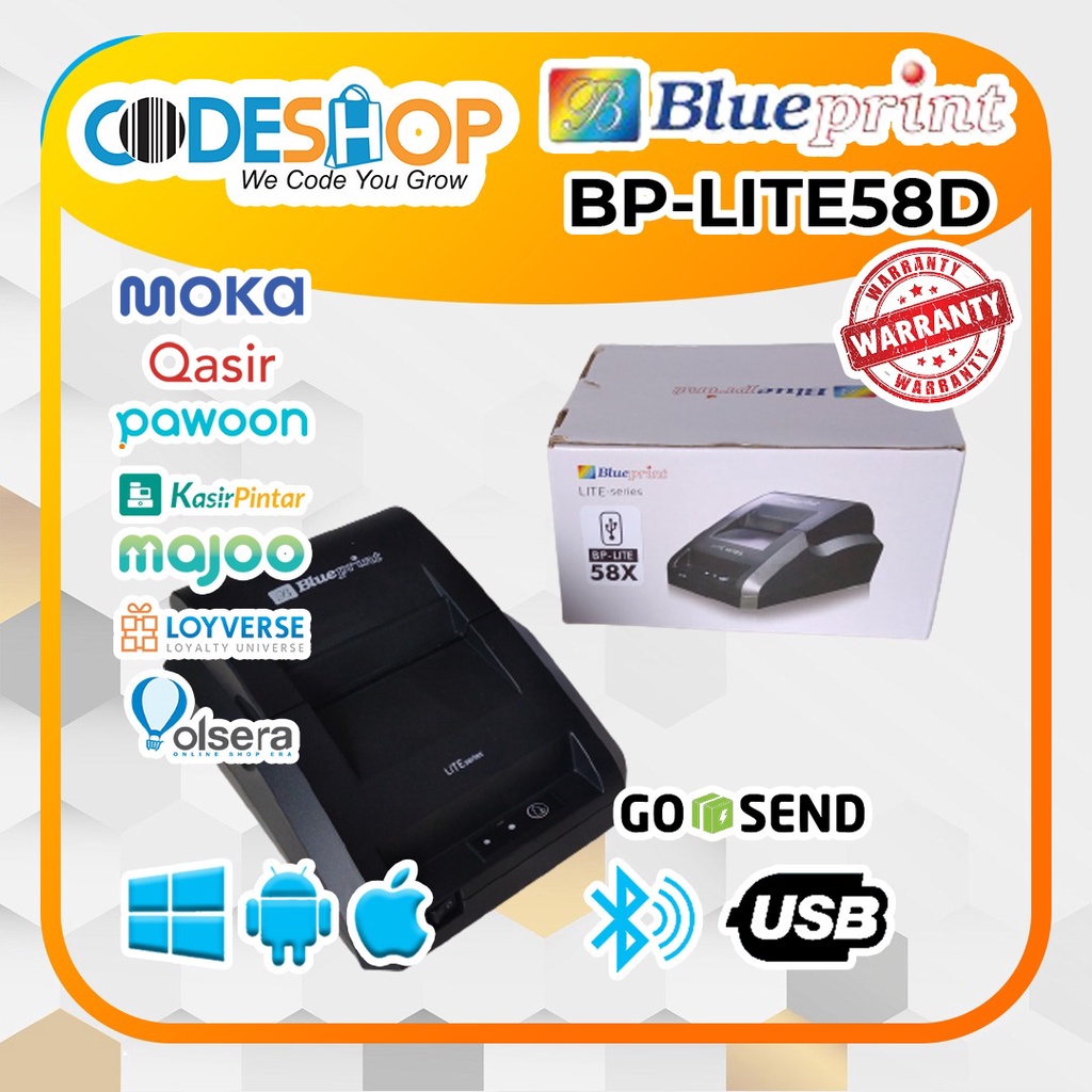 Printer Kasir Blueprint BP LITE 58 D Usb Bluetooth