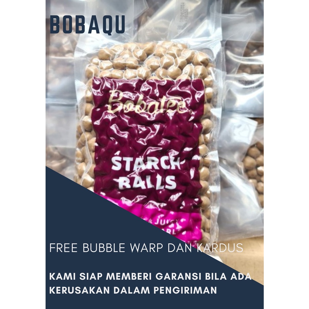 BOBA BOBATEE BOBATE BOBATEA STARCH BALL BUBBLE TAPIOKA PEARL BOBA INSTAN TOPING MUTIARA HITAM JET BL