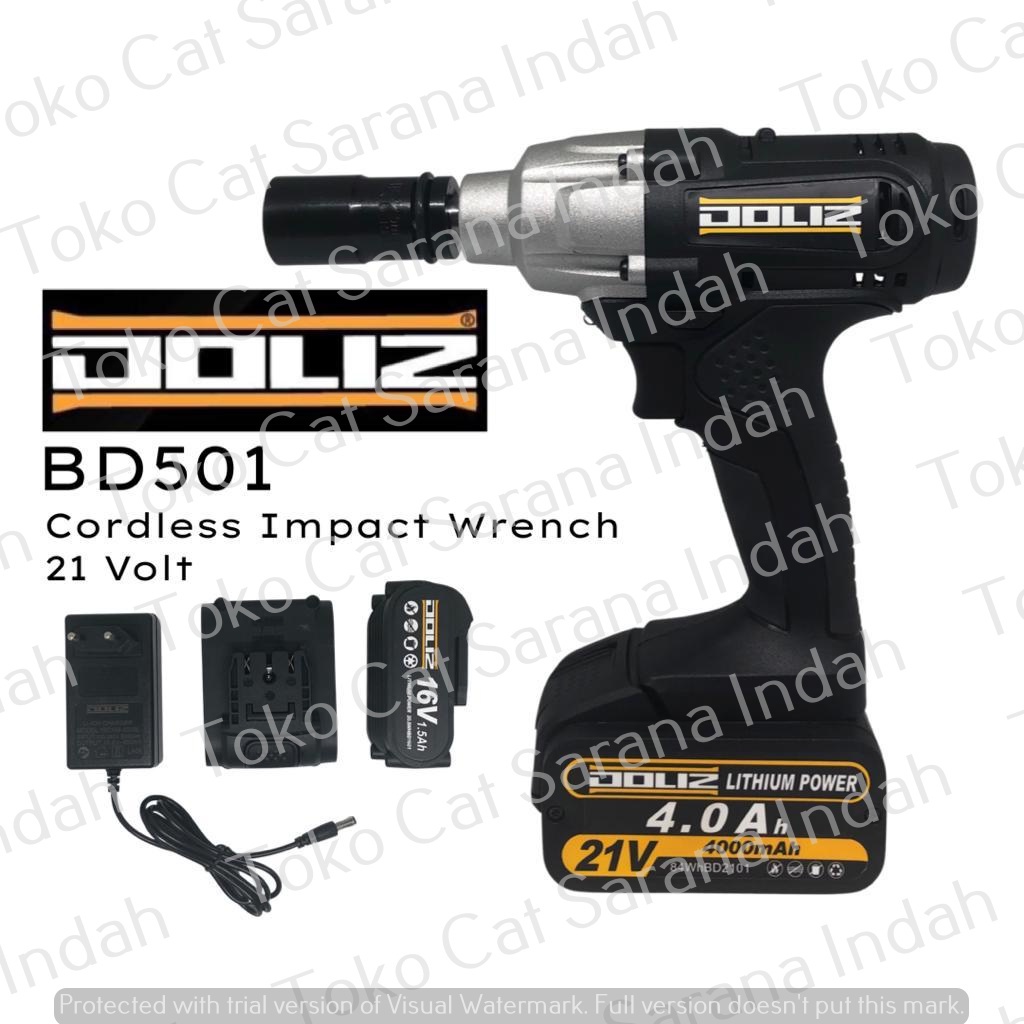 DOLIZ IMPACT WRENCH 4.0AH 21V BD501 BD 501 DOLIZ BD501 BD 501 BOR PEMBUKA BAUT DAN PENGENCANG BAUT