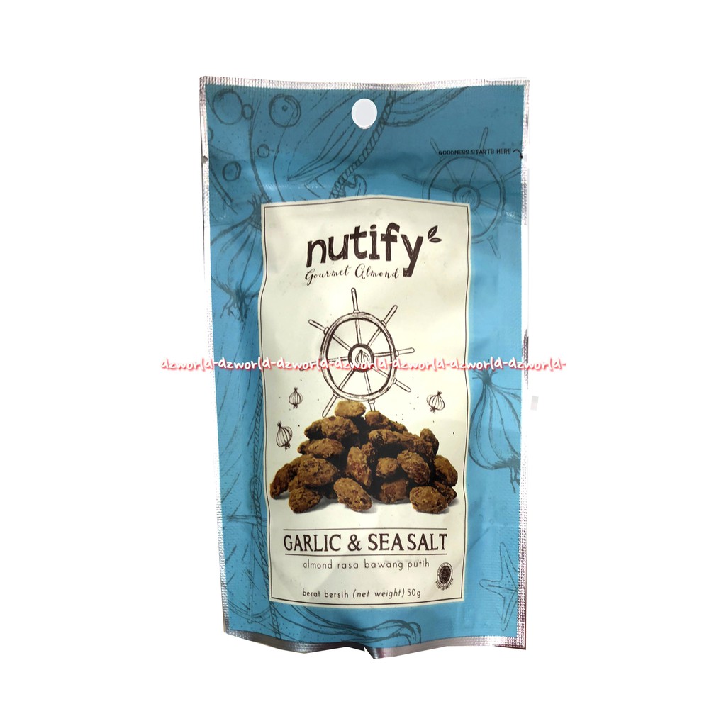 Nutify Kacang Almond Rasa Coklat 50gr Chilli Honey &amp; Sesame  Garlic &amp; Sea salt Cemilan Kacang Sehat