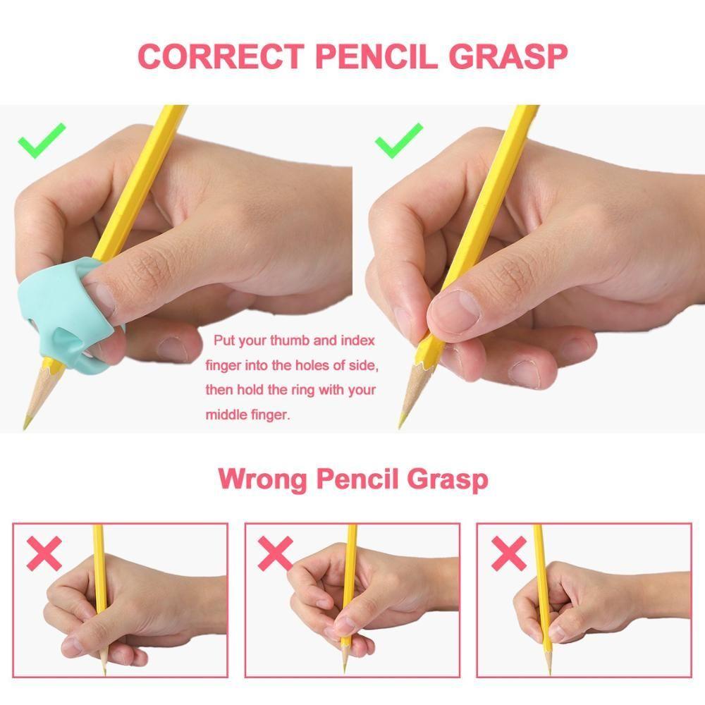 Wonder Warna Acak Silikon Pensil Grips Berbentuk Ikan Ergonomis Siswa Pelatihan Grip Holder