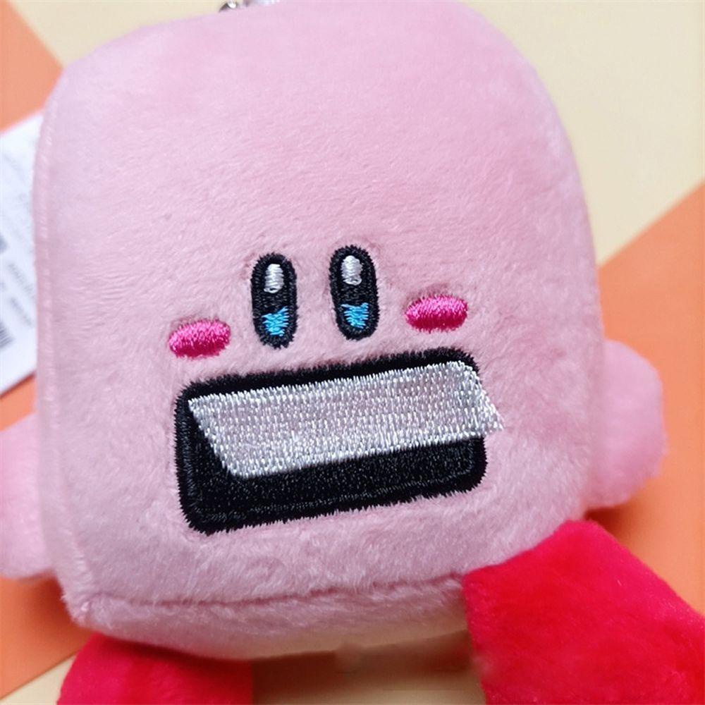 Gantungan Kunci Bentuk Boneka Kartun Kirby Bahan Plush