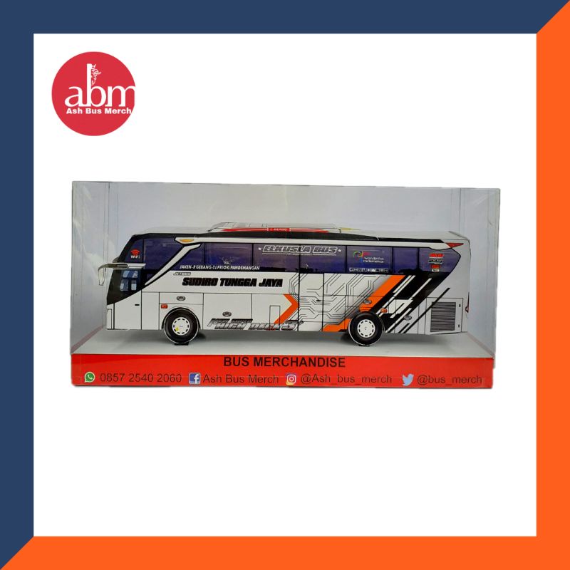 Jual Miniatur Bus Miniatur Bis Papercraft Sudiro Tungga Jaya Stj