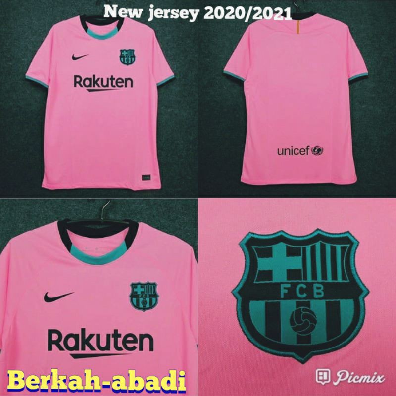 KAOS BOLA JERSEY BOLA BARCELONA BARCA 3RD TERBARU 2020/2021 OFFICIAL IMPORT GO