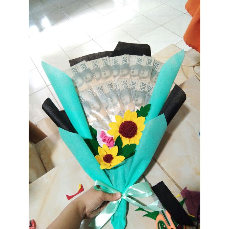 Buket Uang/duit ASLI , buket bunga, Gift wisuda