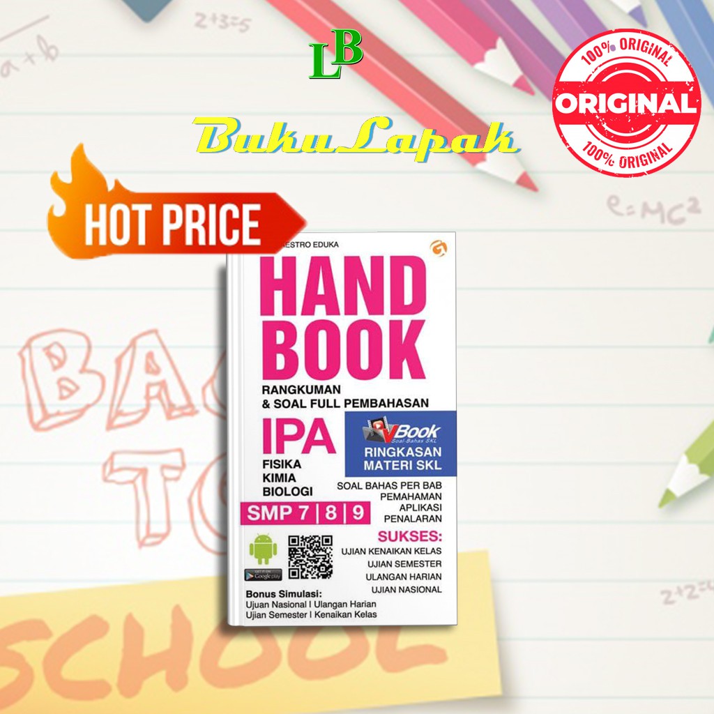 BUKU SAKU IPA SMP HANDBOOK RINGKASAN & FULL SOAL PEMBAHASAN IPA SMP - BUKU SMP IPA - BUKU IPA SMP