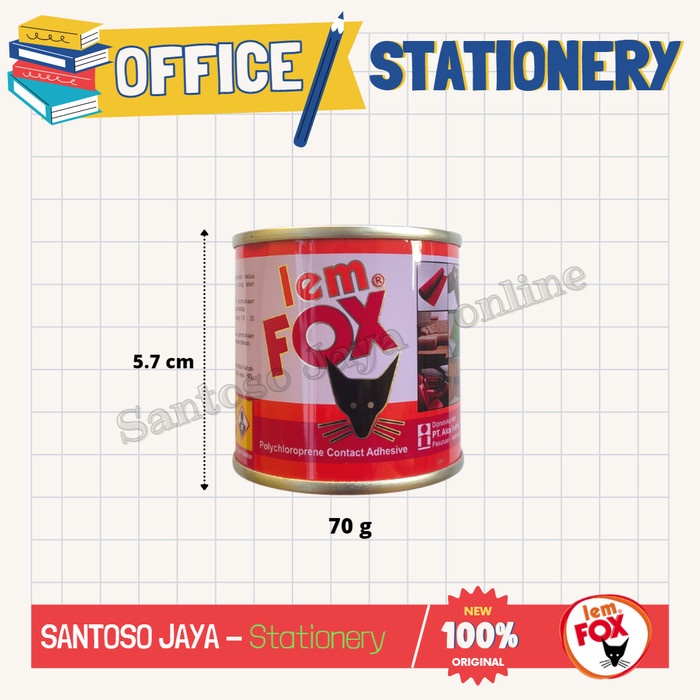 

Lem Kuning FOX Kaleng 70g - Glue FOX - Tin 70 gram