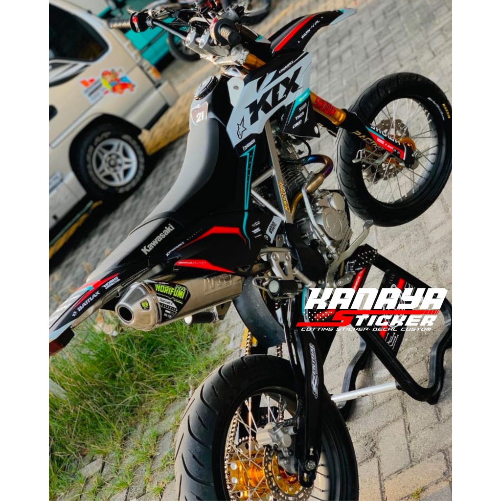 DECAL KLX DTRACKER / DECAL CUSTOM DTRACKER / DECAL DTRACKER COSTUM WARNA STABILLO GRAFTEC DAN HOLOGR