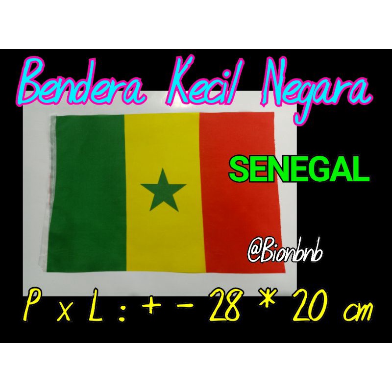 Bendera Negara Senegal Ukuran Kecil Bendera Piala Dunia Senegal Bendera Negara Aksesoris