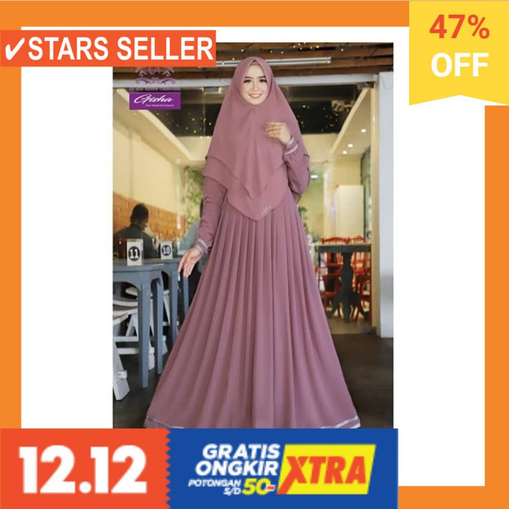 PAKAIAN MUSLIM TERBAIK PALING ANAK ORANG TUA PINK MURAH / Juliena Baju Gamis murah