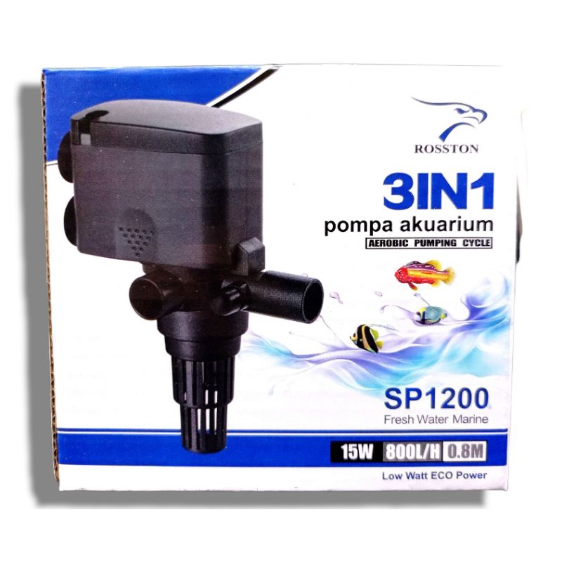 ROSSTON SP 1200 Pompa Aquarium Aquascape kolam kecil