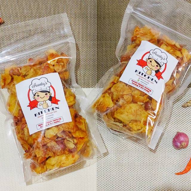 

BALADO KERIPIK KENTANG plus Kacang dan Teri Medan (150gr)