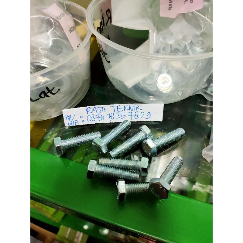 BAUT M8 x 30mm Galvanis kualitas Bagus